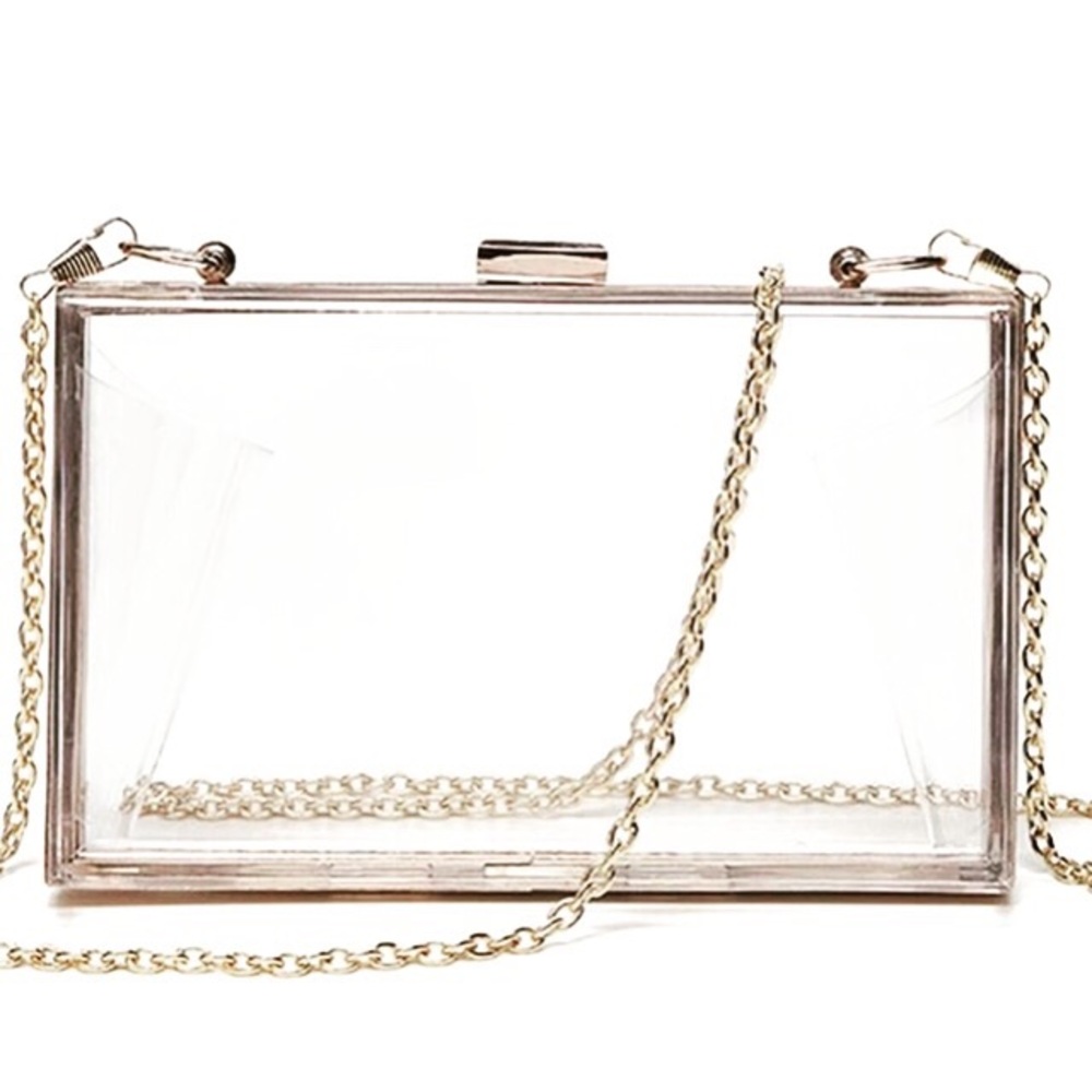 Clear box crossbody bag